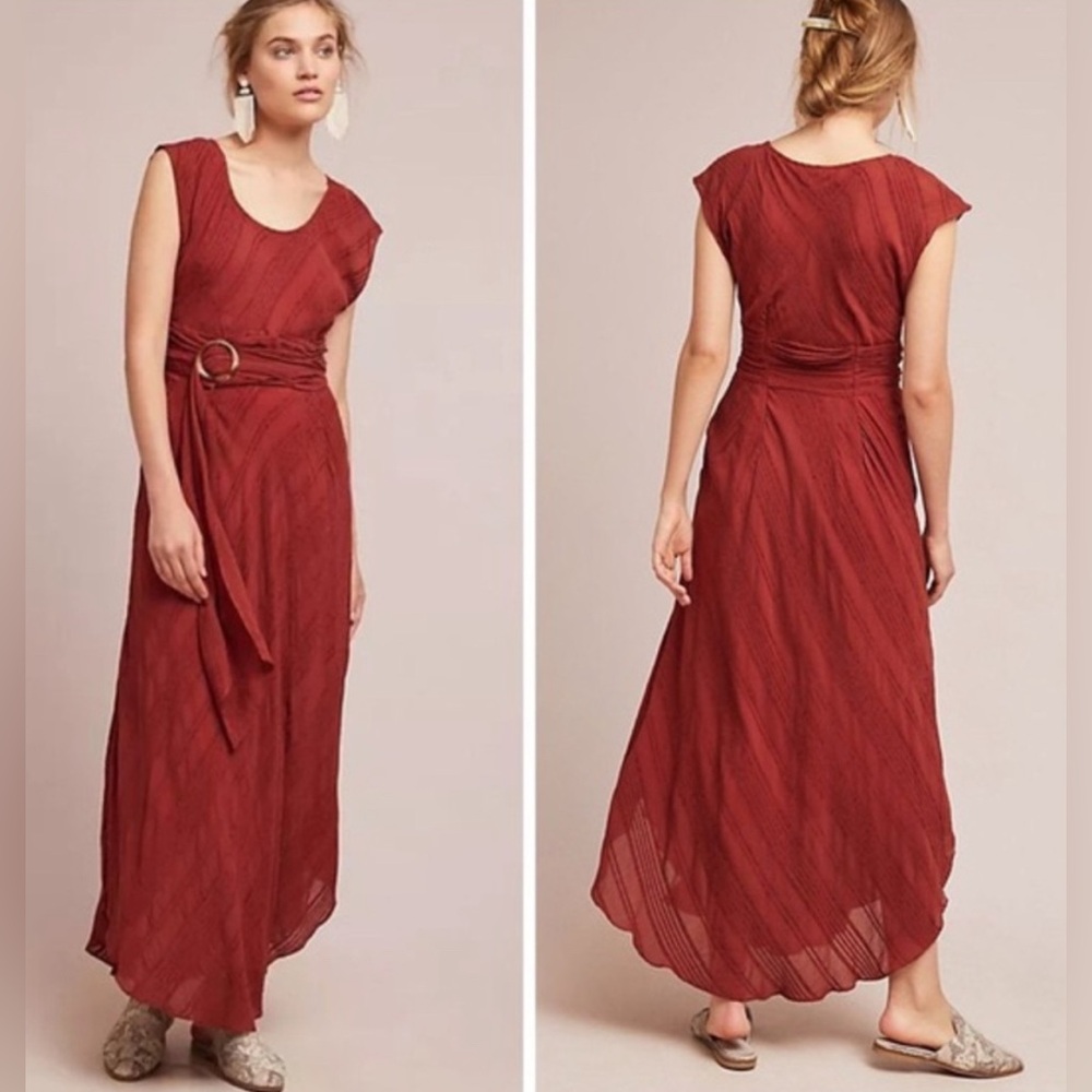 Moulinette Soeurs by Anthropologie
Guinevere Maxi Dress
Size US 0 orange…